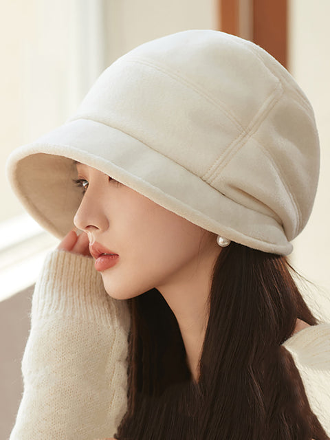 Gorro cálido liso informal de invierno para mujer