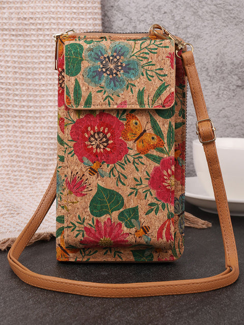 Cartera multifunción para teléfono móvil con flores de Bohemia