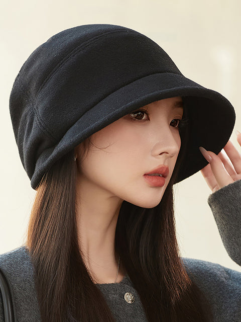 Gorro cálido liso informal de invierno para mujer