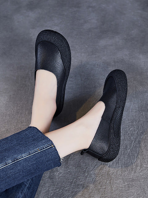 Women Vintage Soft Leather Flat Shoes