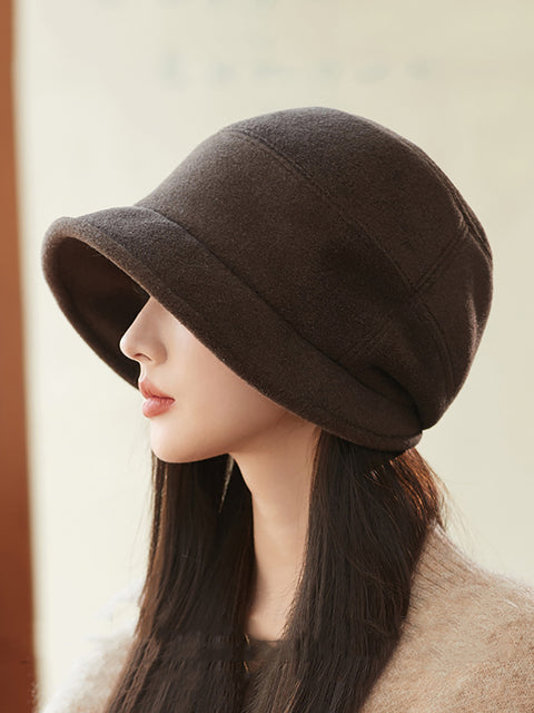 Gorro cálido liso informal de invierno para mujer