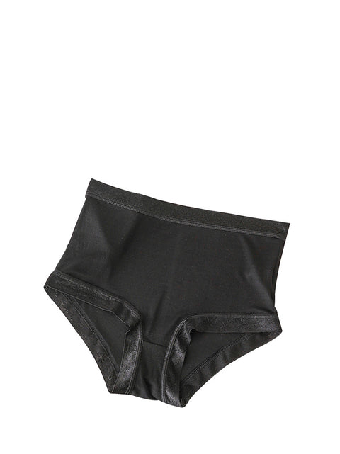 Women Casual Solid Silk Seamless Mid-Waist Underwear