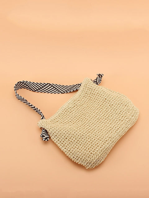 Women Summer Straw Weave Large Capacity Shoulder Bag