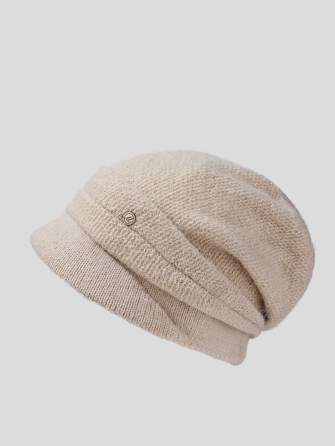 Gorro cálido de punto informal de invierno para mujer