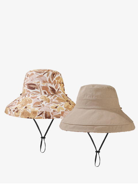 Women Summer Flower Dual-side Wearing Sunproof Hat