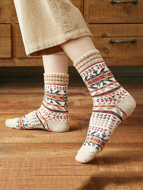 5 pares de calcetines de espesor de invierno para mujeres