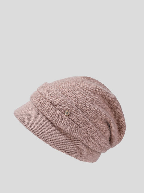 Gorro cálido de punto informal de invierno para mujer