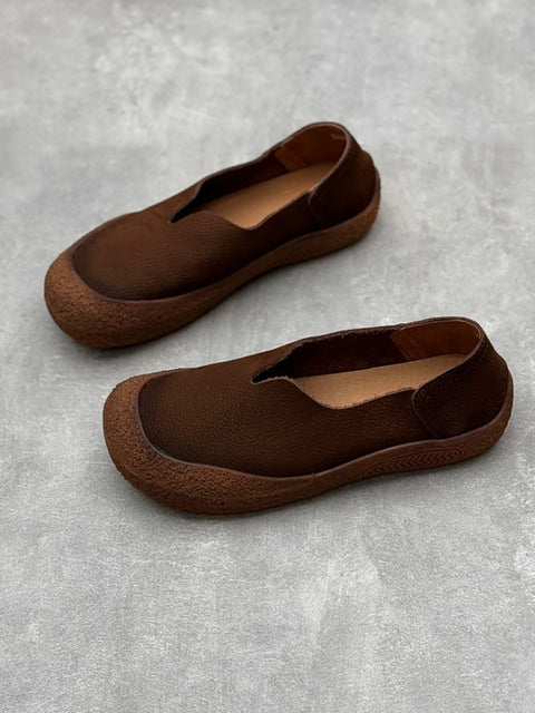 Women Vintage Spring Suede Flat Shoes