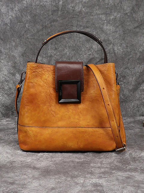 Women Retro Leather Handbag Crossbody Bag