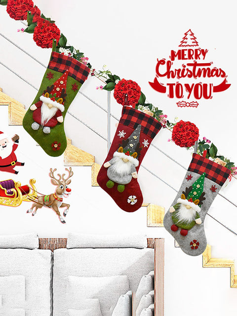 Bolsa de regalo para niños Santa Claus Calcetines de Navidad